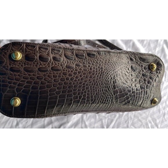 Brahmin Mercury Crescent Textured Leather Medium Asher Satchel Bag Purse - Picture 14 of 16